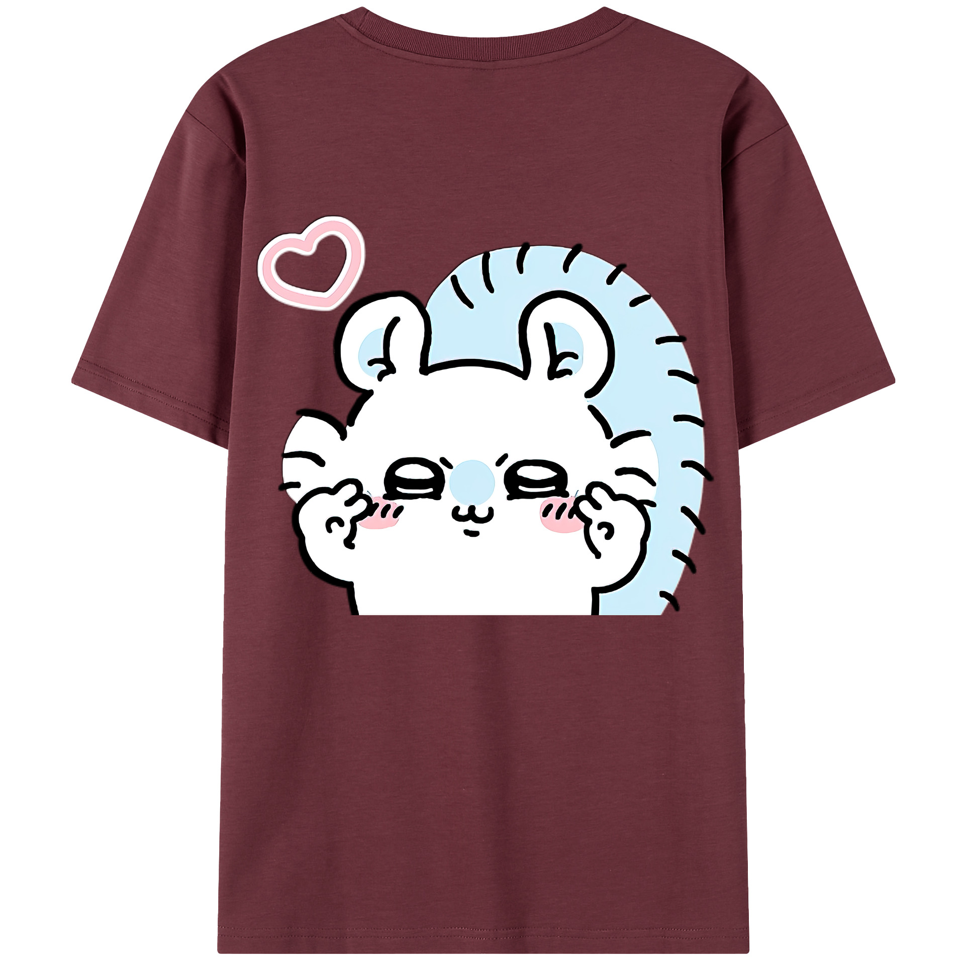 （画像用） ちいかわ モモンガ Chii-kawa Momonga 綿100％半袖Tシャツ（背面プリント）